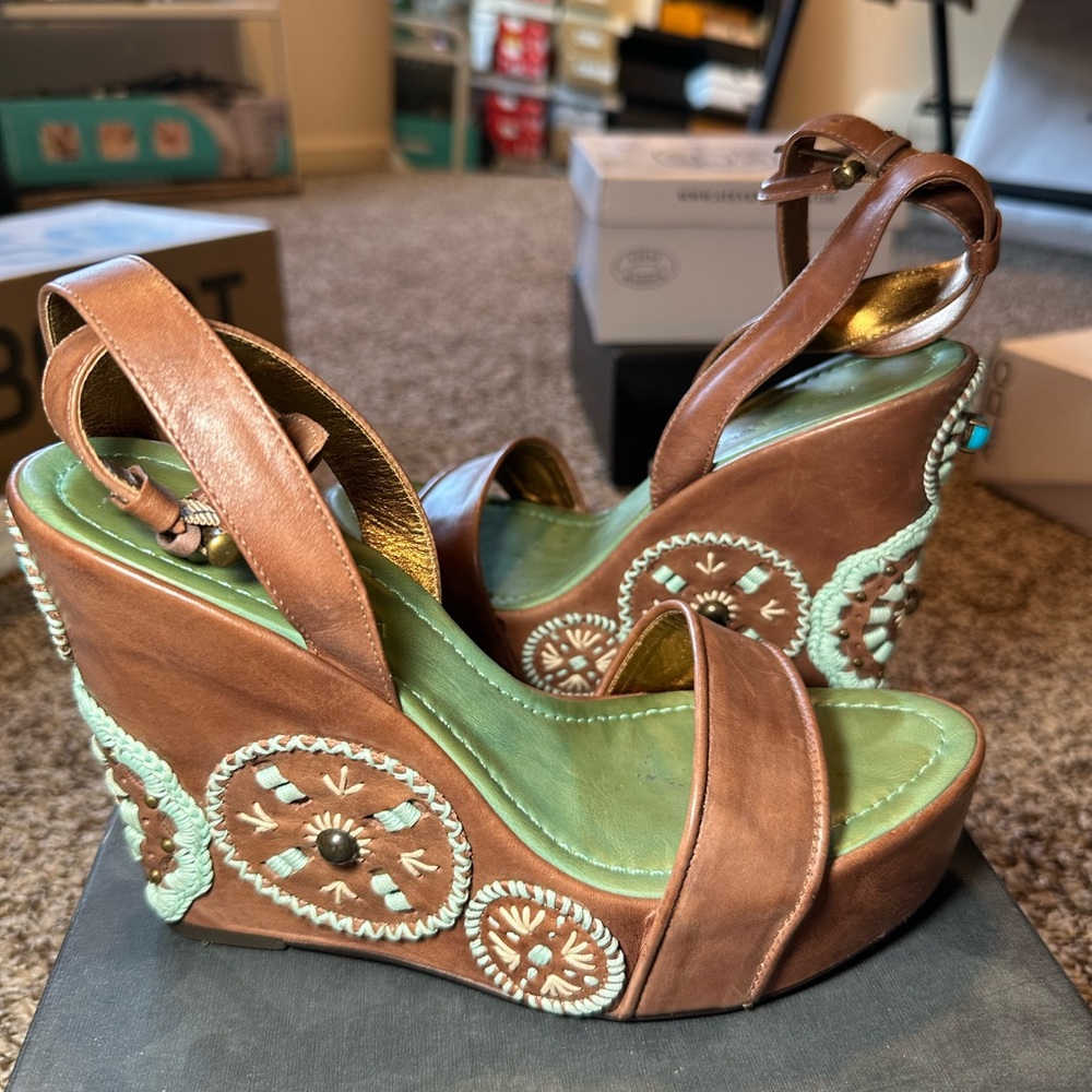 Bcbgmaxazria Davis Western Leather Platforms